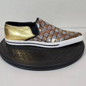 Marc Jacobs Delancey Slip-on shoes Women's Size 37 / 7 US Gold Silver Sequins